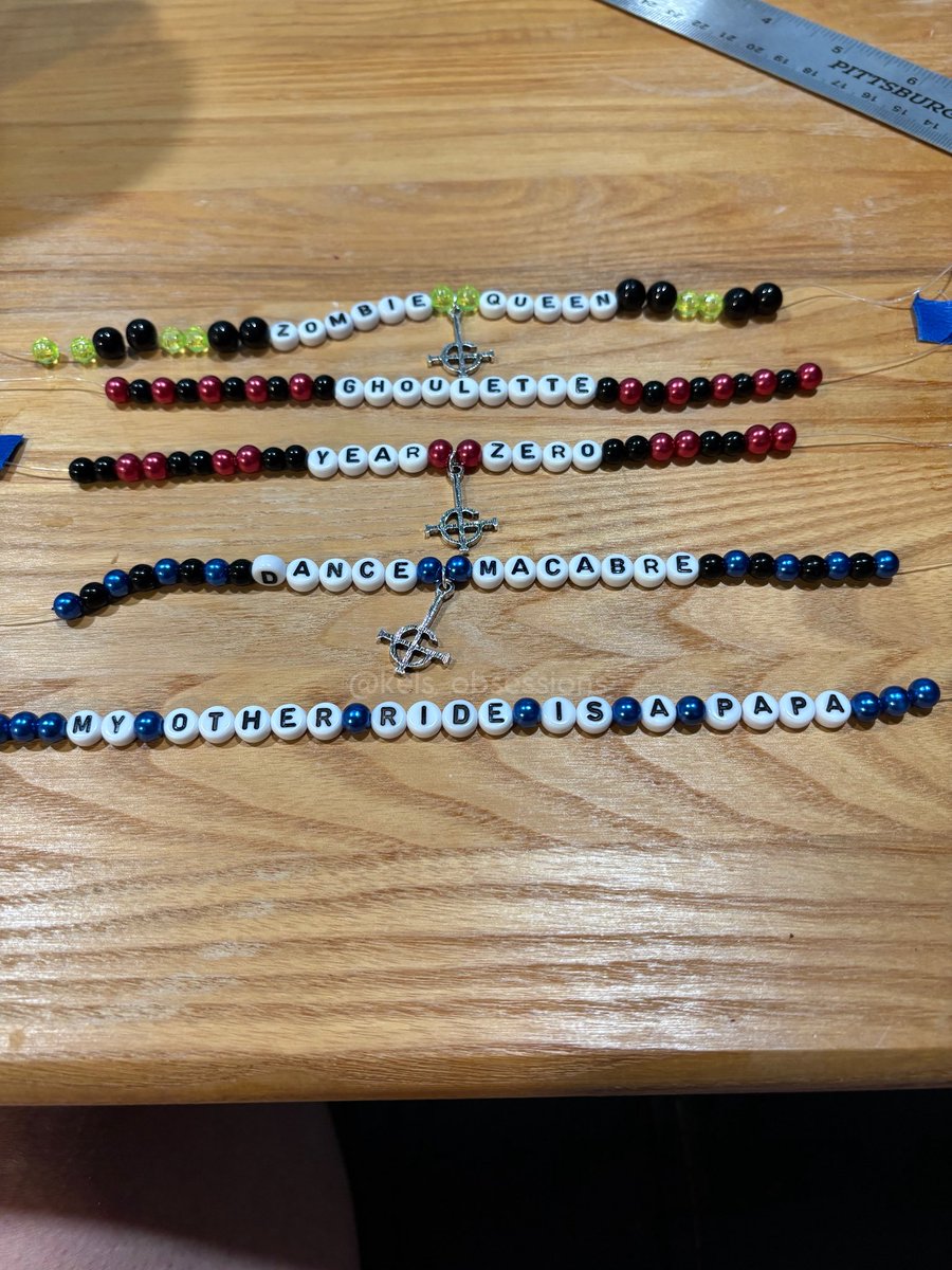 Some more bracelets I’ve made for the Pittsburgh show ☺️☺️☺️