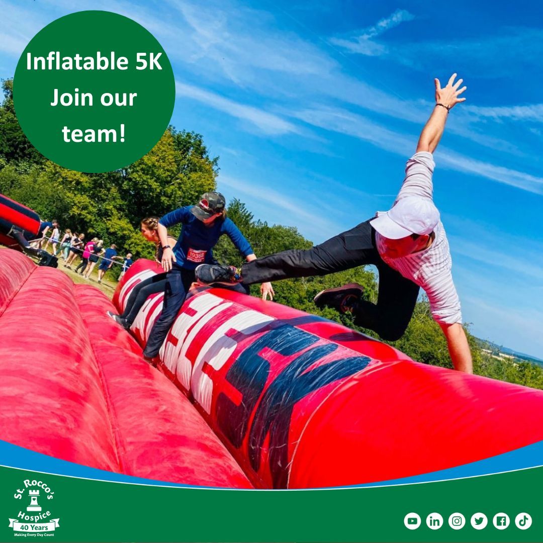 St. Rocco's Hospice (@_stroccos) on Twitter photo Join our Events Team for a 5k inflatable course at Cheshire Showground on Saturday, 2nd August 2025, celebrating our 40th anniversary. Enjoy fun and laughter while supporting patient care at St. Rocco’s. To register, contact events@stroccos.org.uk. Join our Events Team for a 5k inflatable course at Cheshire Showground on Saturday, 2nd August 2025, celebrating our 40th anniversary. Enjoy fun and laughter while supporting patient care at St. Rocco’s. To register, contact events@stroccos.org.uk.