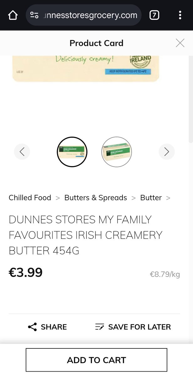 Every week I go through 2 of these butters. I can't stand any of those spreads in plastic it's not butter.

How has it increased a euro in a year? The increase in food shopping is weekly. 

There is no need for it, it's all greed for profits.