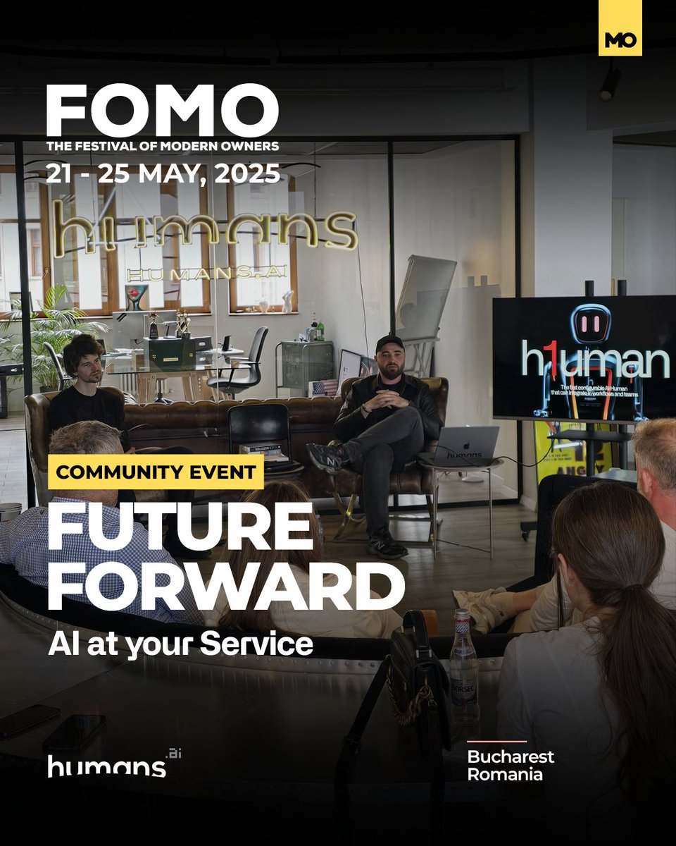 That’s a wrap!

A big thank you to everyone who joined us yesterday for our community event "AI at Your Service", presented by The Festival Of Modern Owners &amp; hosted by Humans.ai!