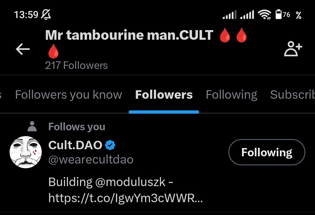 mrtmbrnmnX's tweet image. I appreciate that @wearecultdao 
$CULT 
@ModulusZK  #ModulusZk 🩸🔜