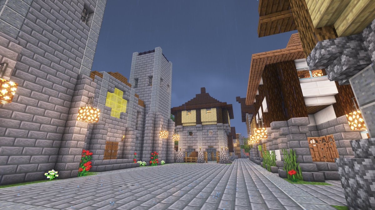 🌧️ The town is calm after the rain — cobblestone paths, glowing lanterns, and familiar pixel rooftops. Welcome to our gentle yet solid world.