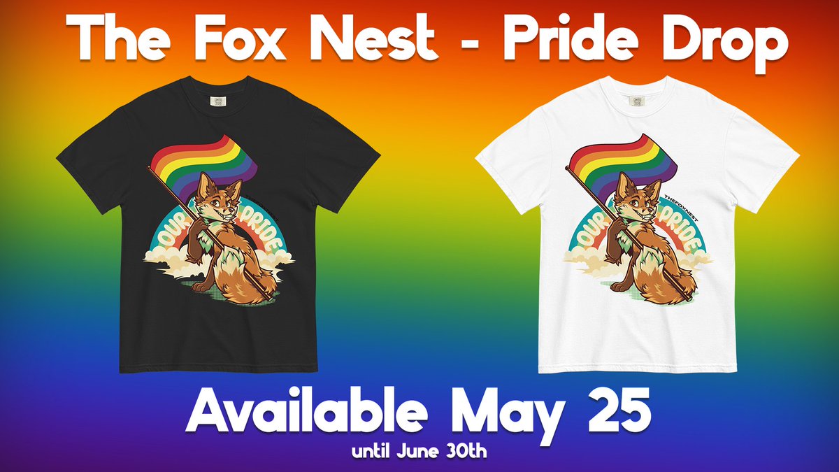 Pride Drop will be out on May 25 until June 30 🏳️‍🌈🦊

Art by <a href="/AzsharaKletete/">Azshara☕️kletete</a> 

Immediate shipping Worldwide.

Lets show Our Pride!