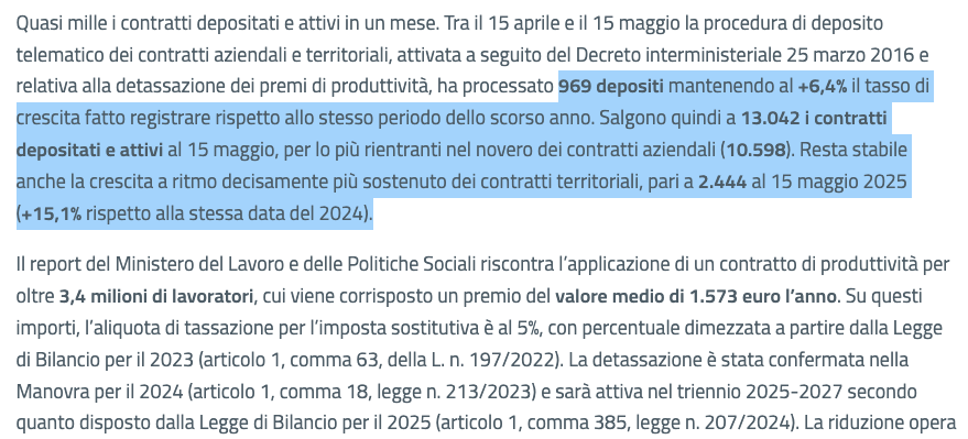 Non mancano (e non sono mancati) incentivi vari (come documenta <a href="/giulphil/">Giulia Comi</a> per <a href="/bollettinoADAPT/">bollettinoADAPT</a> farecontrattazione.adapt.it/di-cosa-parlia…) o gli inni ai numeri dei depositi di accordi aziendali, eppure <a href="/istat_it/">Istat</a> certifica il calo (!) della #produttività nel 2024
Rafforzare o ripensare queste leve?