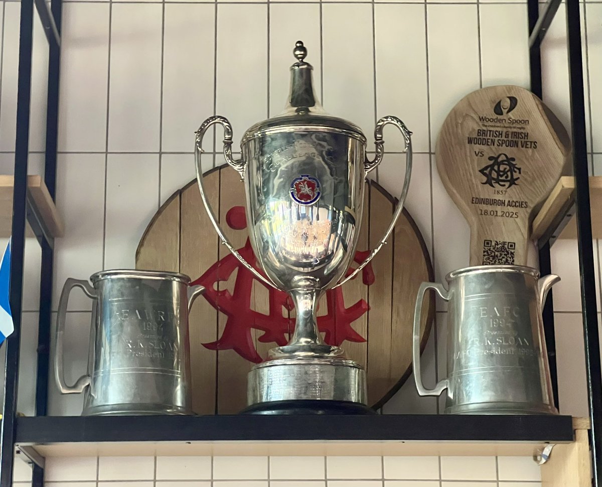Jed-Forest Kings of the Sevens trophy in its resting place for the next 12 months.