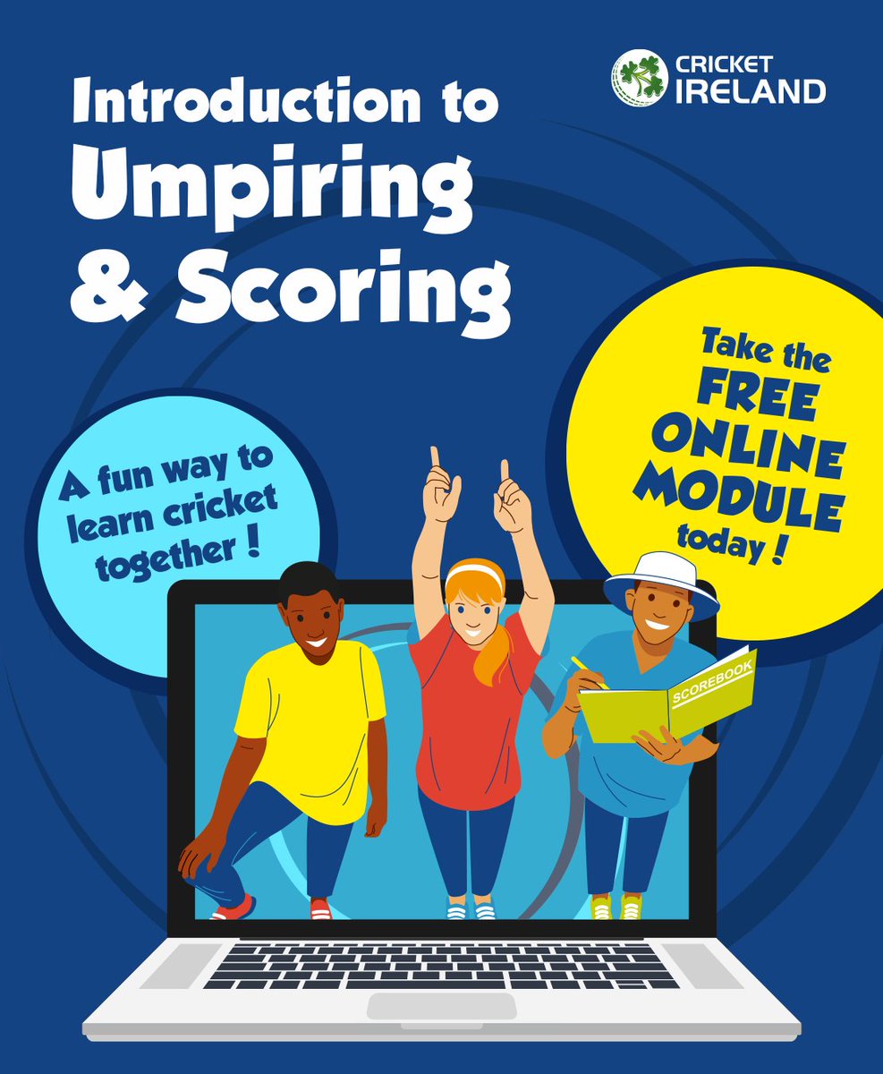 A new Introduction to Umpiring and Scoring Module has been developed via the Cricket Ireland LMS (mycricketlearning.ie).
Designed to introduce the basics of umpiring (laws and signals) and how to score via books.
Register via: mycricket.sport80.com/public/wizard/…
