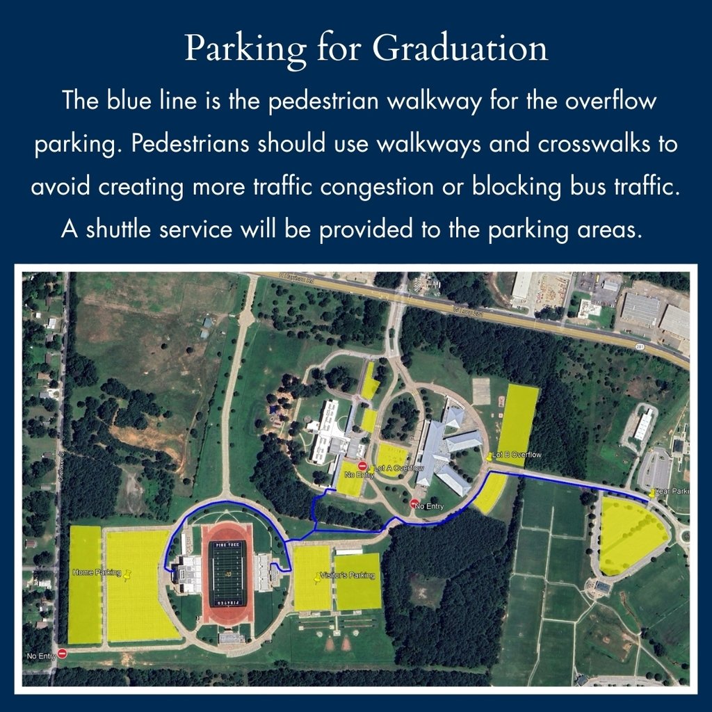We are looking forward to celebrating our Seniors tonight at Graduation!  Below is information for Graduation, parking, and the live stream link.

youtube.com/live/5ZcWkDLb7…