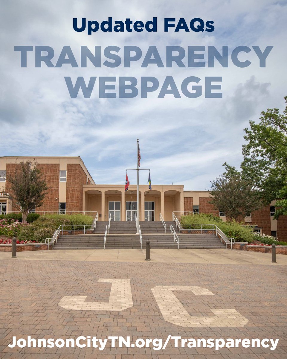 Please visit JohnsonCityTN.org/Transparency to view updated FAQs on the City's Transparency webpage.