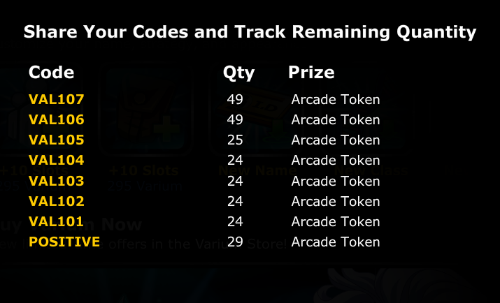 Arcade token codes #edcodes