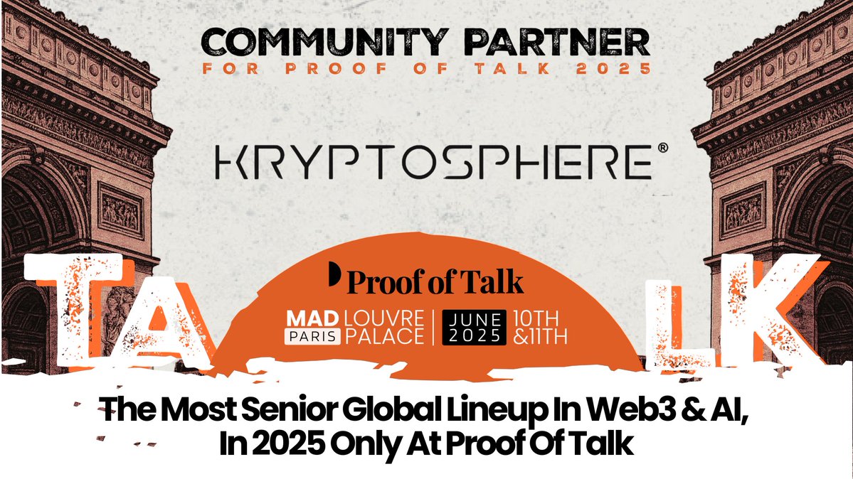KRYPTOSPHERE® (@kryptosphere_) on Twitter photo 🔷 <a href="/KRYPTOSPHERE_/">KRYPTOSPHERE®</a> x <a href="/proofoftalk/">Proof of Talk</a> 2025
We’re proud to partner with Proof of Talk, one of the biggest Web3 & AI events of the year, happening June 10–11 at the iconic Louvre Palace.
120+ speakers, 100+ VCs, $50B+ AUM, top names from Solana, Aave, Chainlink & more.
Our members 🔷 <a href="/KRYPTOSPHERE_/">KRYPTOSPHERE®</a> x <a href="/proofoftalk/">Proof of Talk</a> 2025
We’re proud to partner with Proof of Talk, one of the biggest Web3 & AI events of the year, happening June 10–11 at the iconic Louvre Palace.
120+ speakers, 100+ VCs, $50B+ AUM, top names from Solana, Aave, Chainlink & more.
Our members