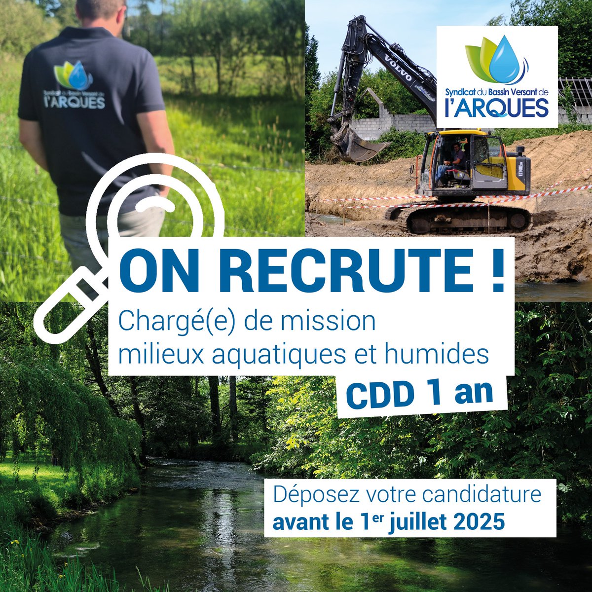 #emploi. On recrute un(e) chargé(e) de mission milieux aquatiques et humides !

Vous êtes passionné par les milieux aquatiques?
Vous êtes à l’aise aussi bien sur le terrain, qu’auprès des usagers, ou encore avec le montage de dossiers administratifs? Votre profil nous intéresse