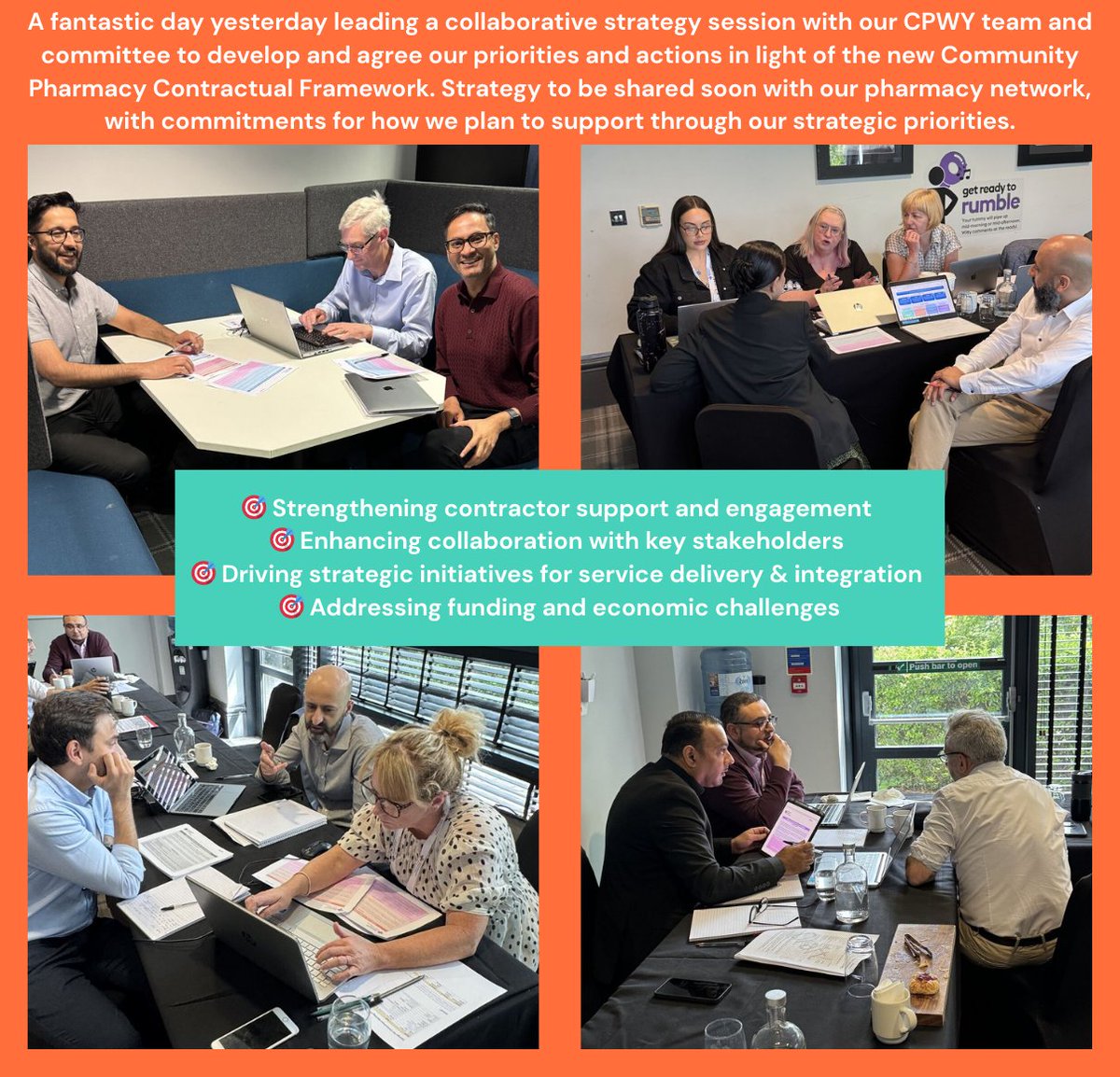 A brilliant and productive CPWY committee meeting yesterday focusing on our strategy going forward. 👏 💡 📈