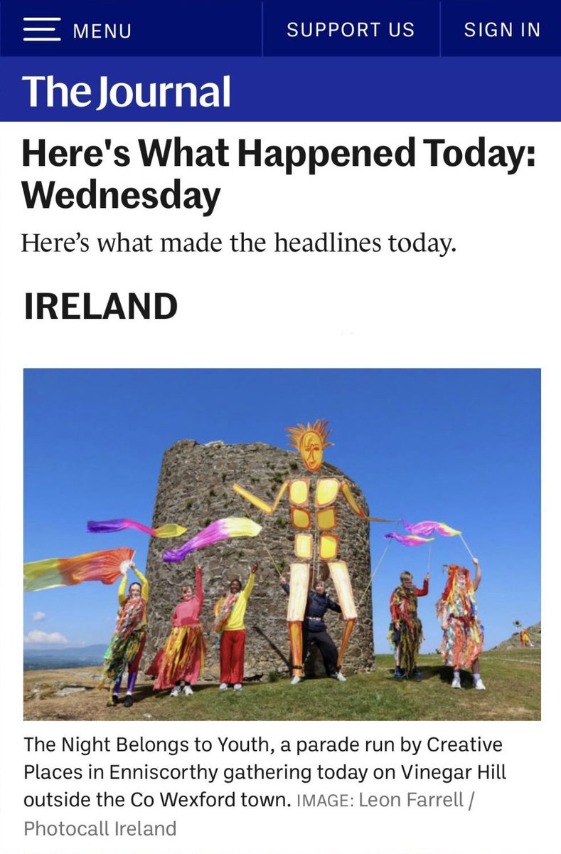 CultureHead (@culturehead) on Twitter photo Lovely shot from the launch of ‘The Night Belongs To Youth’🤩
A carnival procession will pay homage to Wexford’s Vinegar Hill on June 7th ❤️
As part of <a href="/creativeirl/">Creative Ireland</a> Cruinniú na nÓg 🚀 See: cruinniu.gov.ie/event/nte-the-… <a href="/wexfordcoco/">Wexford County Council</a> <a href="/visitwexford/">Visit Wexford</a> Lovely shot from the launch of ‘The Night Belongs To Youth’🤩
A carnival procession will pay homage to Wexford’s Vinegar Hill on June 7th ❤️
As part of <a href="/creativeirl/">Creative Ireland</a> Cruinniú na nÓg 🚀 See: cruinniu.gov.ie/event/nte-the-… <a href="/wexfordcoco/">Wexford County Council</a> <a href="/visitwexford/">Visit Wexford</a>