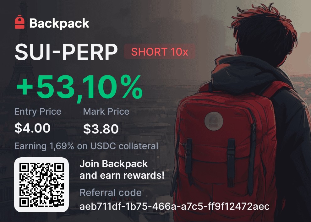 What you doing in crypto if you aren't shorting the SUI hack on <a href="/Backpack/">Backpack 🎒</a>