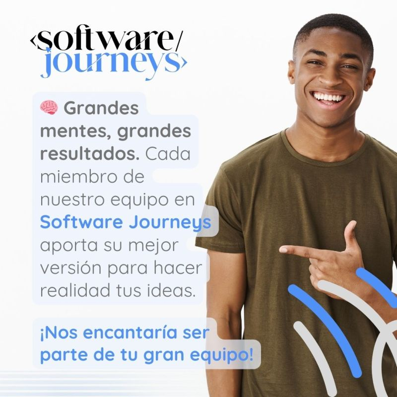 SoftwJourneys's tweet photo. #WeAreHiring #TechLeaders  #crecemosjuntos 
 #éxitocolectivo  #digitaljourney 
 #futurodigital  #TecnologíaQueInspira https://t.co/OeQBaCfCPr