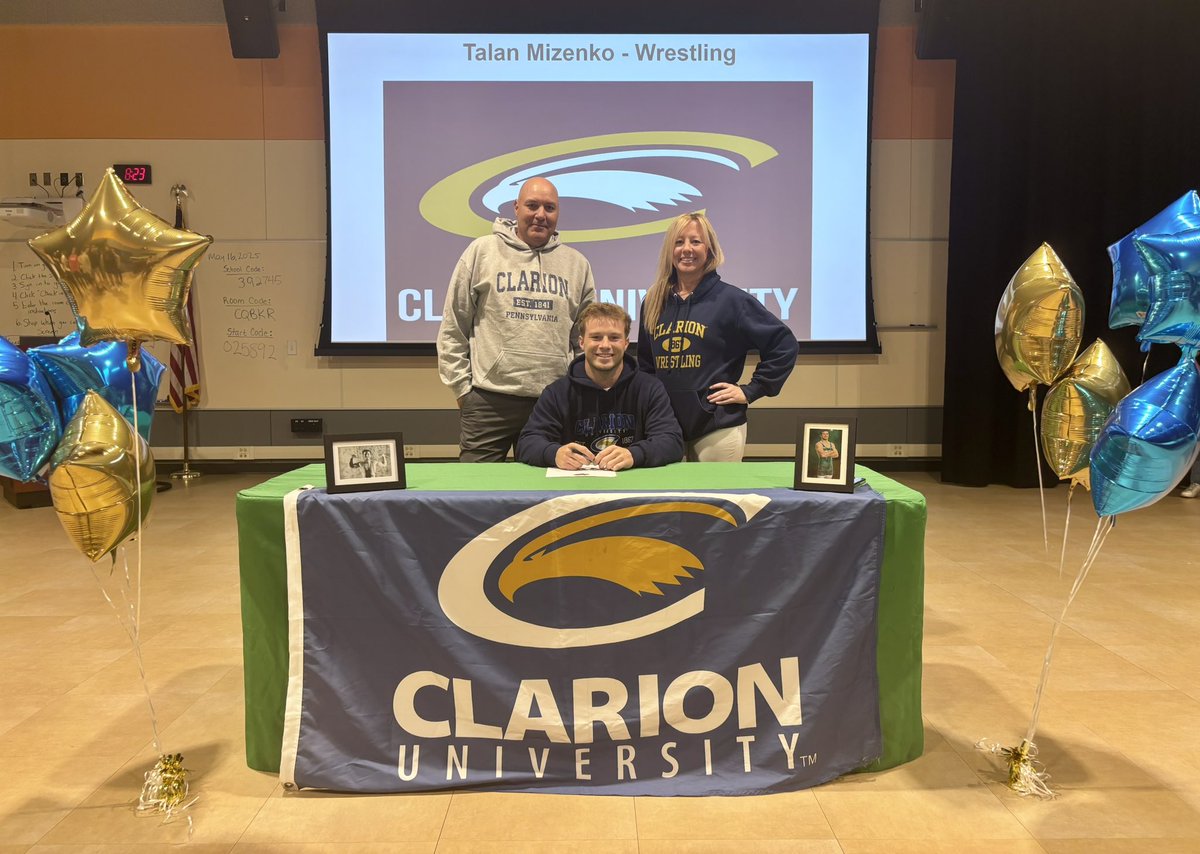 sflionssports's tweet photo. Congratulations to SF Senior Talan Mizenko for continuing his academic and athletic careers at Penn West Clarion University.  Best of luck Talan!  #SFLionPride https://t.co/KDuKbRcGWo