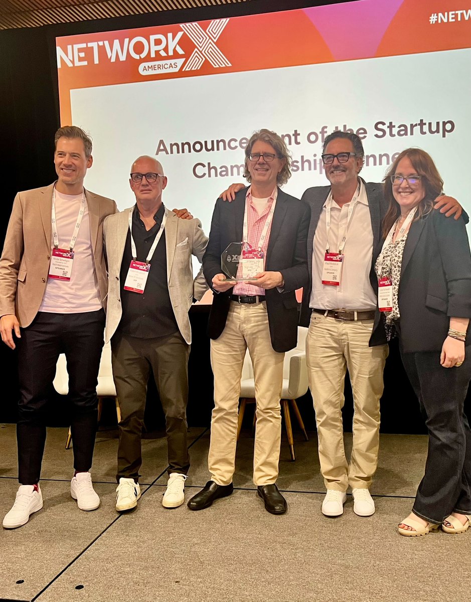Congratulations <a href="/psemme/">Peter Semmelhack</a> and the entire Signalpattern team for winning the Startup Challenge at <a href="/NetworkXEvent/">Network X</a>  This was an amazing opportunity to meet with network industry leaders and showcase our #API solutions.  Go TEAM!