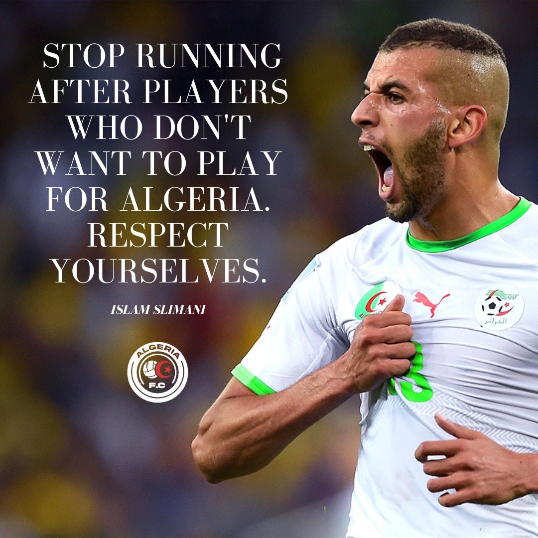 A reminder from Islam Slimani to Algerian football fans: "Respect yourselves"