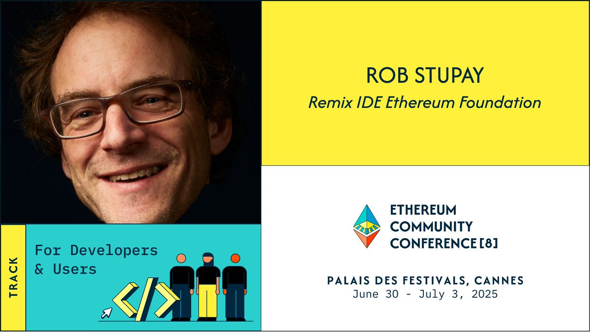 Say hello to more EthCC[8] speakers! Kristof Gazso from Pimlico  (@kristofgazso) Track: 📜 Core Protocol & Research Rob Stupay from Remix  IDE Ethereum Foundation (@EthereumRemix) Track: 💡 For Developers and Users  Mooly