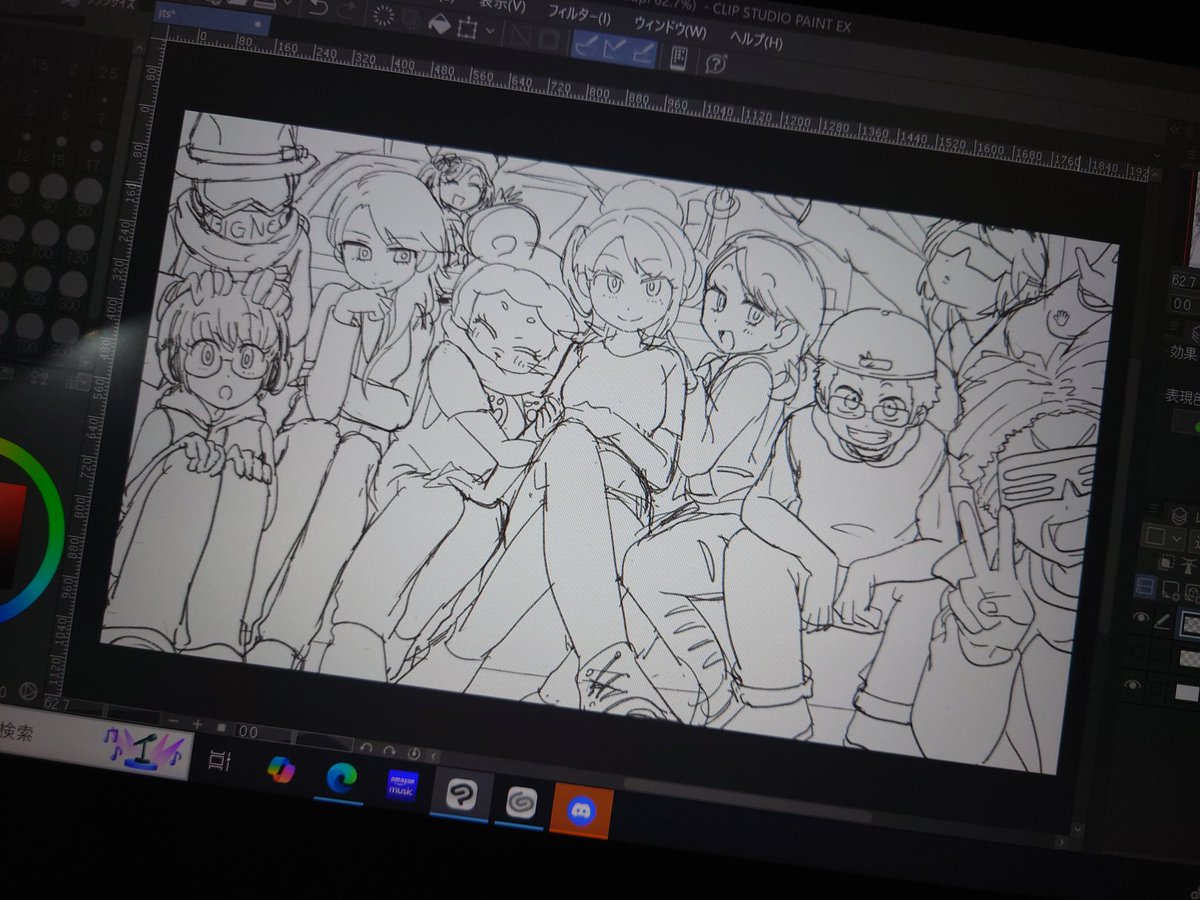 ちゃんと描きあげれるように自分へのプレッシャー用に下書きあげとく〜〜週末に触れるといいな〜〜