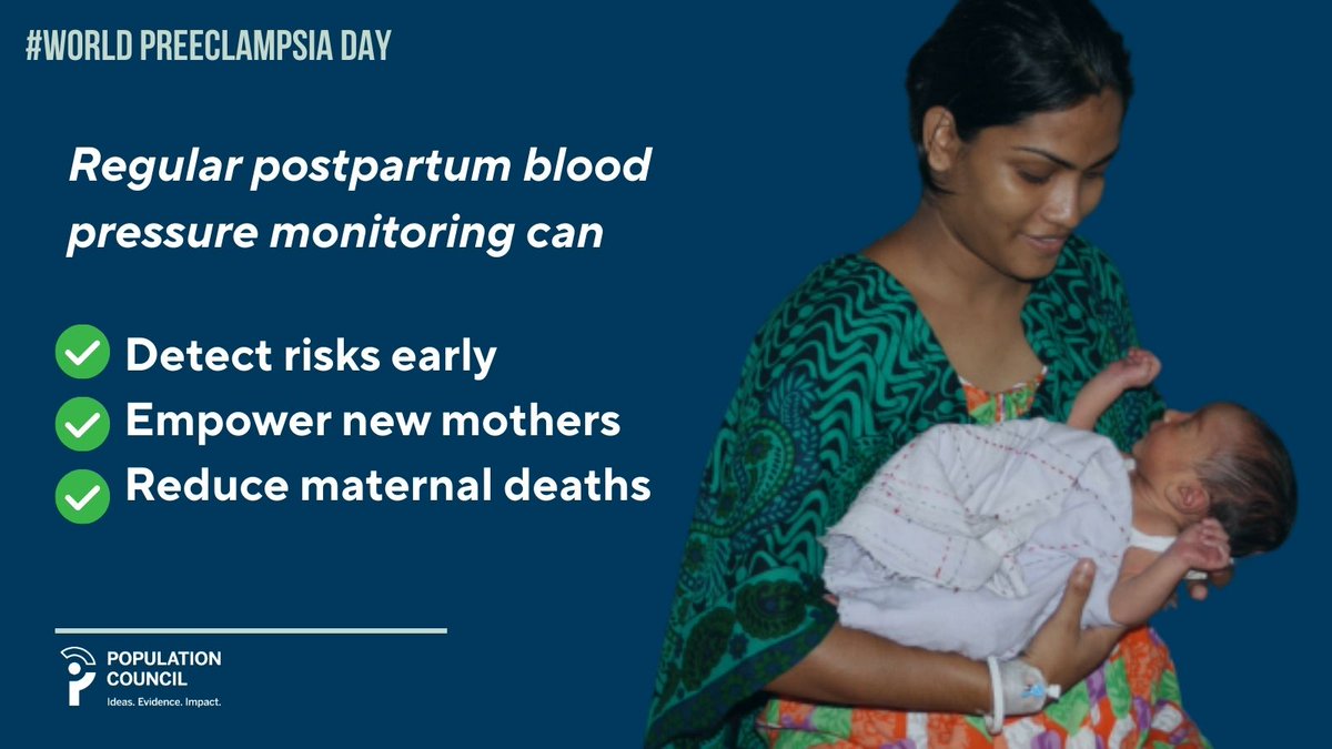 Unmanaged hypertension can lead to deadly complications like preeclampsia—even after birth.

Regular BP checks postpartum can:
🔹Detect risks early
🔹Empower moms
🔹Reduce maternal deaths

Learn more this #WorldPreeclampsiaDay: bit.ly/3F5wJ4J