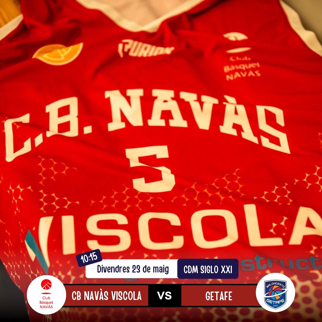 GAME DAY

𝐉𝐨𝐫𝐧𝐚𝐝𝐚 2

🏆 #TerceraFEB | Fase ascens a 2aFEB
🏀 @cbnavas vs @cb_getafe 
🕗Divendres 23 de Maig - 10:15h
📺canalfeb.tv
📌 Pavellón CDM Siglo XXI

Partit importantíssim contra un rival que també ha fet la feina. Animem com mai!!

#seguimsomiant