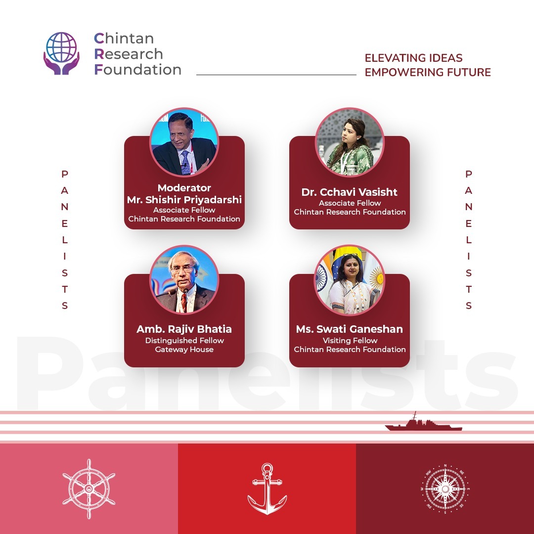 Conference on The MAHASAGAR Initiative in the current security context, hosted by Chintan Research Foundation, begins tomorrow!

Session 1 will dive into India’s evolving maritime strategy, regional security, and partnerships across the #GlobalSouth.

🗓️ May 23, 2025
📍 India