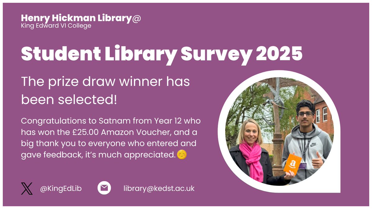 KingEdLib's tweet photo. 📢📚 Winner Announcement!!!🎉🎉🎉 #kedst #YourLibrary📚📢 https://t.co/Qe5ocTm2iM