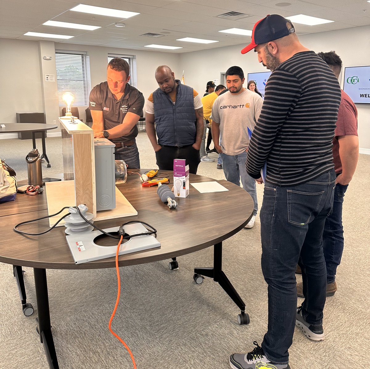 Illuminating! RI Energy, with <a href="/CCRINews/">Community College of Rhode Island</a> , offered hands-on training in Woonsocket recently for persons exploring career pathways in the energy sector. #workforcedevelopment