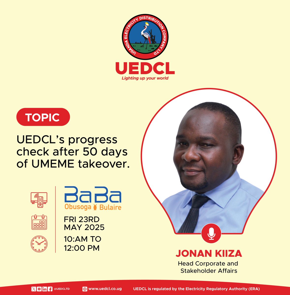 Uganda Electricity Distribution Company Ltd tweet media