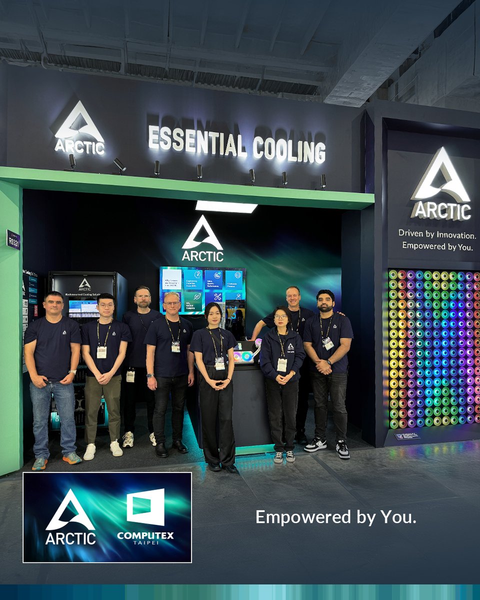 Here’s our team on-site at #Computex2025!

From product launches to great conversations – we’re thrilled to be here, showcasing the cooler way and connecting with the global tech community. ❄️🌍

#ARCTIC #ARCTICool #cooledbyARCTIC #taipei #tech #hardware #innovation