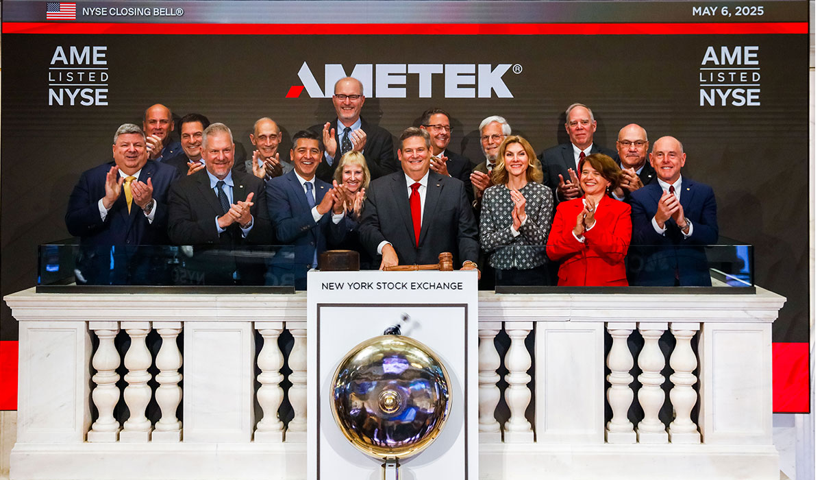AMETEK recently celebrated a milestone anniversary by ringing The Closing Bell at the New York Stock Exchange (NYSE). This event marked our 95th year as a publicly traded company and celebrated our longstanding commitment to innovation and achievement: ow.ly/enKa50VVg6F