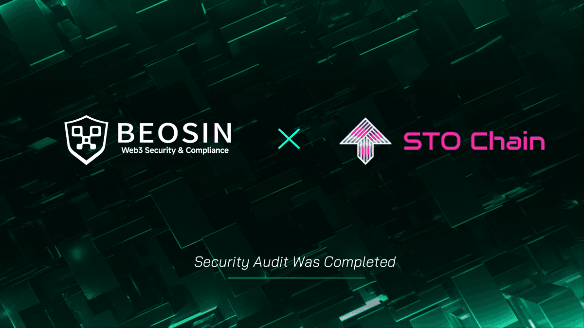 DEFI_EAGLE (@defi_eagle) on Twitter photo 🌟 <a href="/Beosin_com/">Beosin 🛡 Web3 Security & Compliance</a> has validated <a href="/StoChain/">STO Chain</a>'s security with a successful audit.
🎯 #STOChain is an enterprise-class permissioned blockchain that redefines how regulated assets are issued, managed, and transacted.
Purposefully constructed to address the nuanced needs of 🌟 <a href="/Beosin_com/">Beosin 🛡 Web3 Security & Compliance</a> has validated <a href="/StoChain/">STO Chain</a>'s security with a successful audit.
🎯 #STOChain is an enterprise-class permissioned blockchain that redefines how regulated assets are issued, managed, and transacted.
Purposefully constructed to address the nuanced needs of