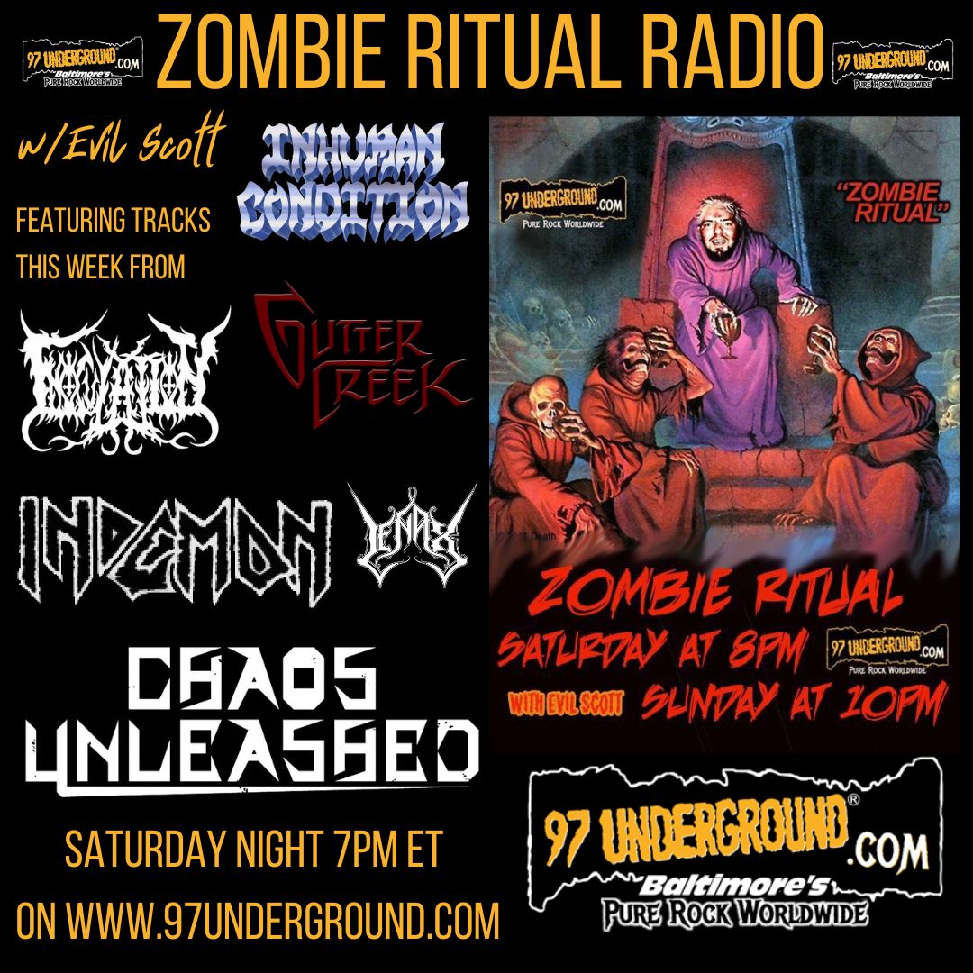 Zombie Ritual Radio (@zombieritual97) on Twitter photo #newepisode #Saturday 7pm Et #USA on <a href="/97underground/">97Underground.com</a> with #NewMusic from <a href="/fitforaking/">Fit For A King</a> #rotgut #Lenax #ChaosUnleashed #Indemon <a href="/GutterCreek/">Gutter Creek</a> <a href="/Inoculation/">INOCULATION</a> & more! <a href="/ClawHammerPR/">ClawHammer PR</a> <a href="/MetalListPod/">The Metal List</a> <a href="/Metalcontraband/">Metal Contraband</a> <a href="/Dazzshallperish/">𝕿𝖗𝖆𝖕𝖕𝖊𝖉 𝖀𝖓𝖉𝖊𝖗 𝕯𝖆𝖟𝖟</a> <a href="/ITHERETWEETER1/">theretweeter</a> <a href="/InverseRecords/">Inverse Records</a> <a href="/6969nyc/">thetruth</a> <a href="/RingoinCanfield/">Ringo</a> #newepisode #Saturday 7pm Et #USA on <a href="/97underground/">97Underground.com</a> with #NewMusic from <a href="/fitforaking/">Fit For A King</a> #rotgut #Lenax #ChaosUnleashed #Indemon <a href="/GutterCreek/">Gutter Creek</a> <a href="/Inoculation/">INOCULATION</a> & more! <a href="/ClawHammerPR/">ClawHammer PR</a> <a href="/MetalListPod/">The Metal List</a> <a href="/Metalcontraband/">Metal Contraband</a> <a href="/Dazzshallperish/">𝕿𝖗𝖆𝖕𝖕𝖊𝖉 𝖀𝖓𝖉𝖊𝖗 𝕯𝖆𝖟𝖟</a> <a href="/ITHERETWEETER1/">theretweeter</a> <a href="/InverseRecords/">Inverse Records</a> <a href="/6969nyc/">thetruth</a> <a href="/RingoinCanfield/">Ringo</a>