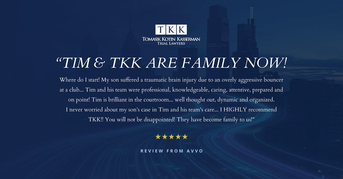 During life's most difficult moments, our firm provides the unwavering support our clients need as we fight for the justice they deserve. 

Learn more about what we do: tkklaw.com 

#TKKLaw #PersonalInjuryLawyers #ClientReviews