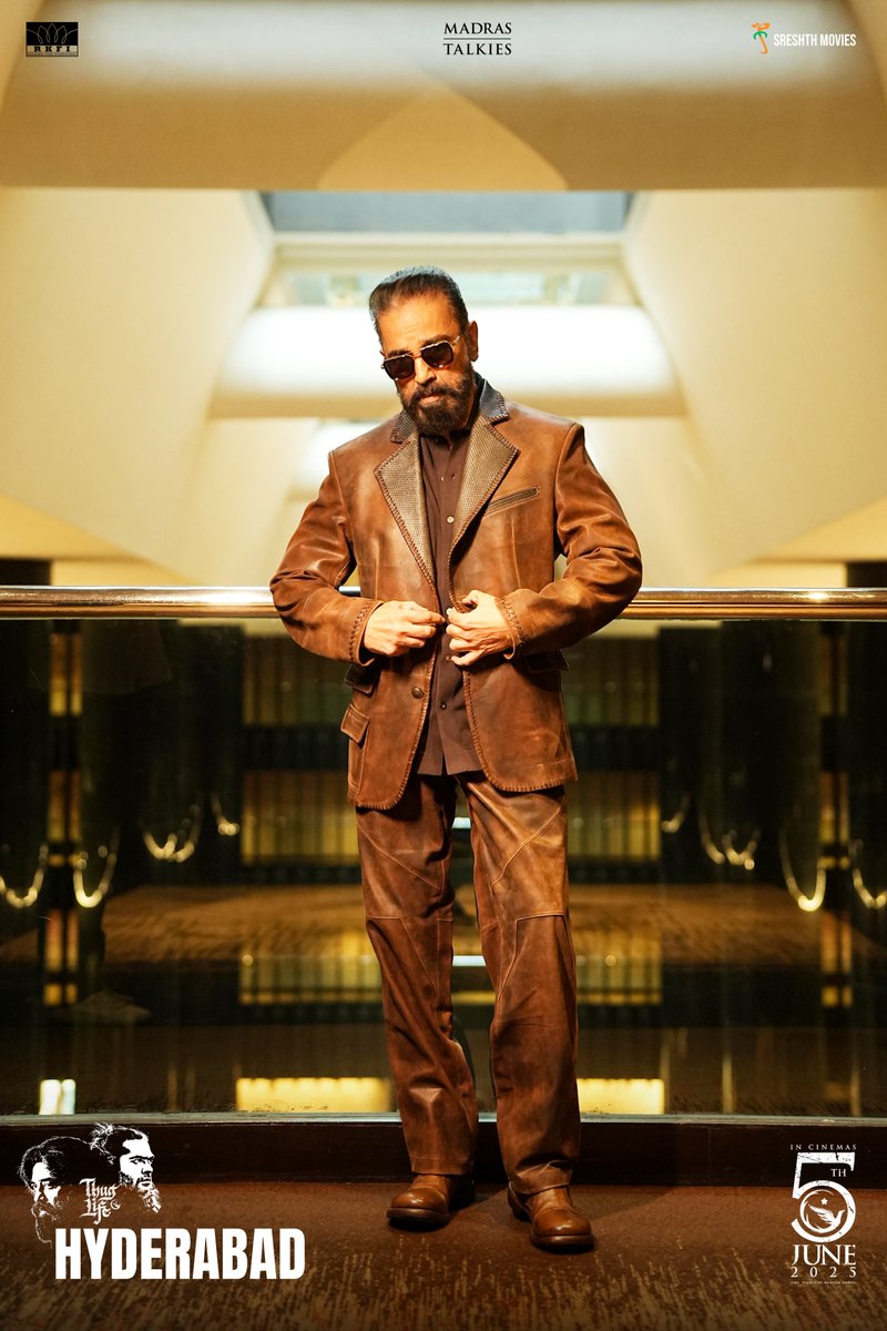 Madras Talkies (@madrastalkies_) on Twitter photo The Man of STYLE, STRENGTH & SUBSISTENCE, #Thuglife in Hyderabad
#ThuglifeTrailer
➡youtube.com/playlist?list=…
#ThuglifeAudioLaunch from May 24
#Thuglife
#ThuglifeFromJune5 #KamalHaasan #SilambarasanTR
A #ManiRatnam Film
An <a href="/arrahman/">A.R.Rahman</a> Musical
<a href="/ikamalhaasan/">Kamal Haasan</a> <a href="/SilambarasanTR_/">Silambarasan TR</a> The Man of STYLE, STRENGTH & SUBSISTENCE, #Thuglife in Hyderabad
#ThuglifeTrailer
➡youtube.com/playlist?list=…
#ThuglifeAudioLaunch from May 24
#Thuglife
#ThuglifeFromJune5 #KamalHaasan #SilambarasanTR
A #ManiRatnam Film
An <a href="/arrahman/">A.R.Rahman</a> Musical
<a href="/ikamalhaasan/">Kamal Haasan</a> <a href="/SilambarasanTR_/">Silambarasan TR</a>