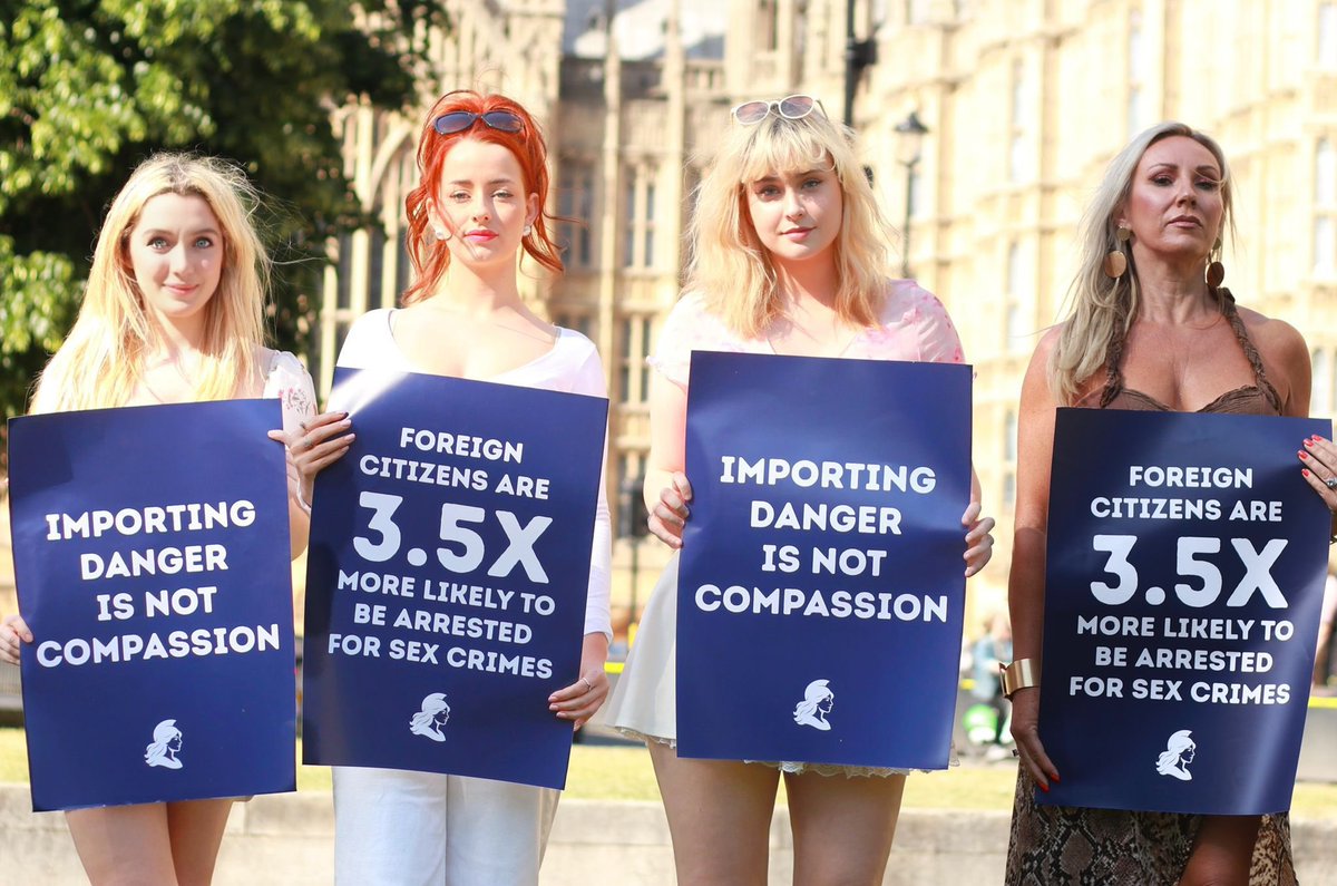 Importing danger is not compassion. 

It isn’t humane to have millions of men immigrate to the UK from countries that hate women. 

This is why Britain has become unsafe.