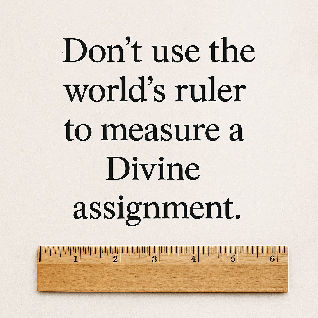 God doesn’t measure success by wealth or status.

He measures it by obedience, surrender, and relationship.

Don’t use a broken ruler to measure a divine assignment.

#FaithOverFame #KingdomSuccess #GodsDefinition