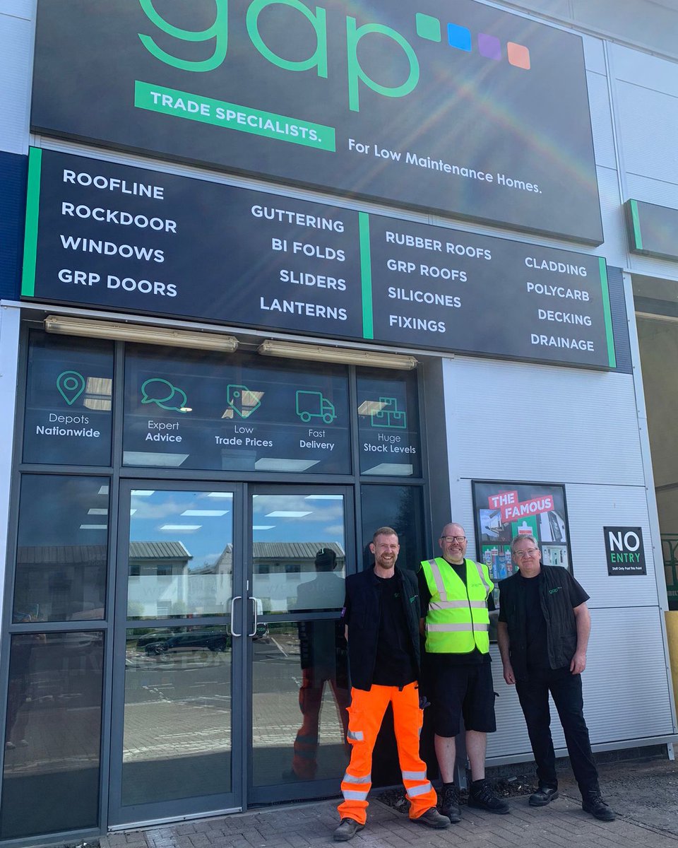 We’re thrilled to announce that another GAP depot is opening its doors on Tuesday 27th May! In Scotland’s 3rd largest town - #Livingston!
 
Meet the team: Depot Operative John, Depot Manager Gordon &amp; Regional Operations Manager Andy!

📍: New Houstoun Business Park, EH54 5BZ