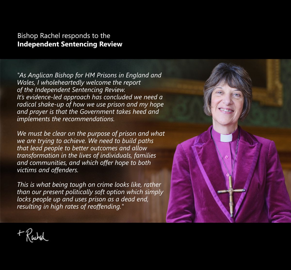 The Diocese of Gloucester (@glosdioc) on Twitter photo "This is what being tough on crime looks like rather than our present politically soft option which simply locks people up and uses prison as a dead end, resulting in high rates of reoffending."
~ <a href="/BishGloucester/">Rachel Treweek</a>
READ IN FULL VIA 👉 gloucester.anglican.org/2025/bishop-ra… "This is what being tough on crime looks like rather than our present politically soft option which simply locks people up and uses prison as a dead end, resulting in high rates of reoffending."
~ <a href="/BishGloucester/">Rachel Treweek</a>
READ IN FULL VIA 👉 gloucester.anglican.org/2025/bishop-ra…