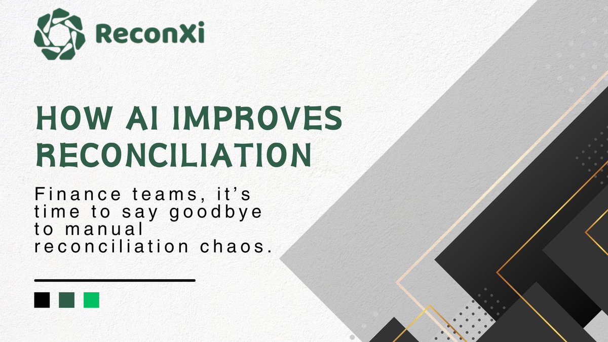 TheReconxi's tweet photo. Ever wondered if AI could handle reconciliation? 🤔

It's not just possible - it's happening NOW.

Get: faster processing
         Zero human errors  
         Real-time matching
         24/7 automation

Stop making your finance team do robot work 

#FinTech #AI #Reconciliation https://t.co/r9ZnF2semC