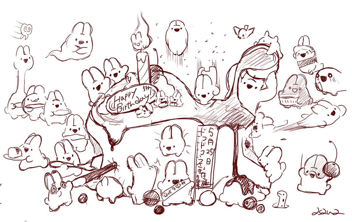 配信内でラフまで描きました!果たして25日に間に合うのか……