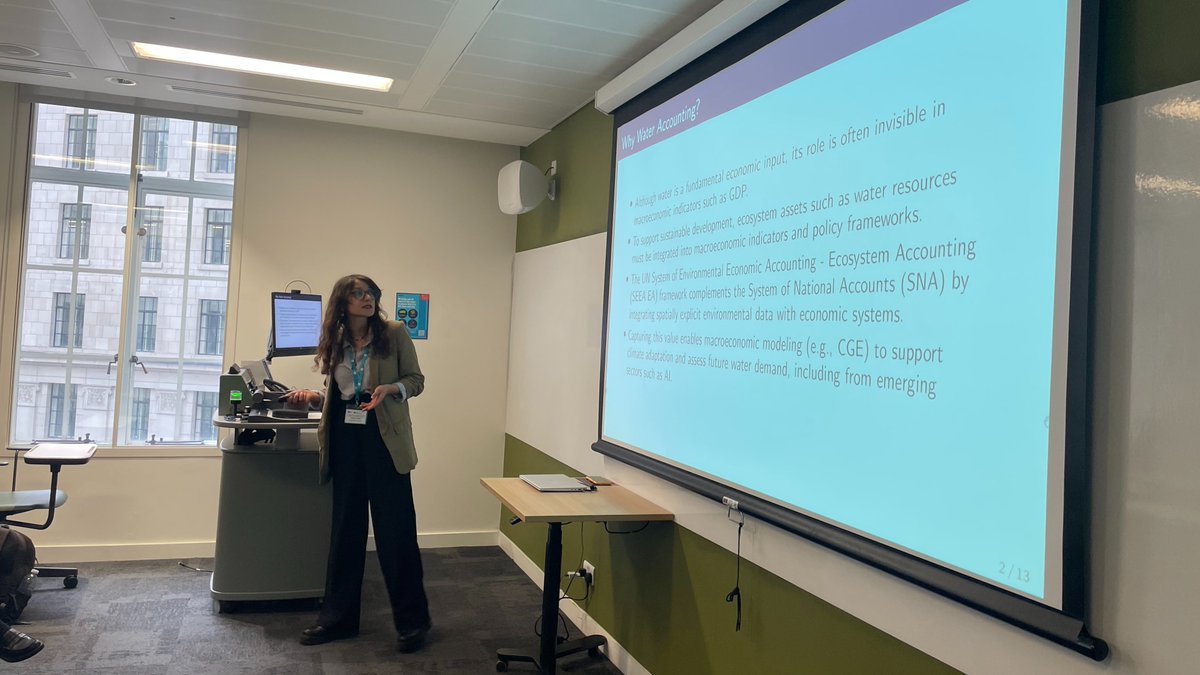 ESCoE (@escoeorg) on Twitter photo Water is vital for life on earth. But how do we account for it? 🌊
Interesting presentation from Vittoria Reas (<a href="/unisiena/">Università di Siena</a>) on ESCoE water accounting work with <a href="/ucl/">UCL</a> and <a href="/KingsCollegeLon/">King's College London</a>.
Find out more: tinyurl.com/3acdvjzf
#EconStats2025 Water is vital for life on earth. But how do we account for it? 🌊
Interesting presentation from Vittoria Reas (<a href="/unisiena/">Università di Siena</a>) on ESCoE water accounting work with <a href="/ucl/">UCL</a> and <a href="/KingsCollegeLon/">King's College London</a>.
Find out more: tinyurl.com/3acdvjzf
#EconStats2025