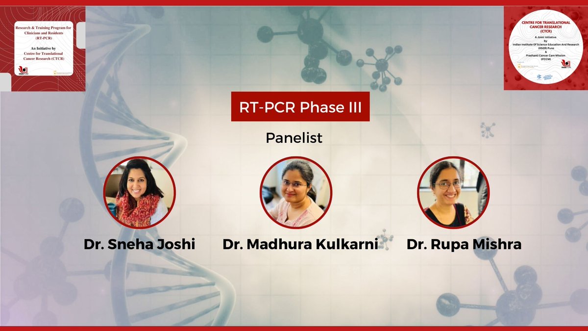 CTCR’s RTPCR Phase III: WOMEN PIONEERS IN ONCOLOGY RESEARCH AND PRACTICE is LIVE
Lecture IX- ‘Ethics in Translational and Clinical Research'
Register Now! : us06web.zoom.us/webinar/regist…
Date : 22nd  of May 2025 at  7.00 p.m. IST
Faculty : Dr. Nandini K. Kumar,