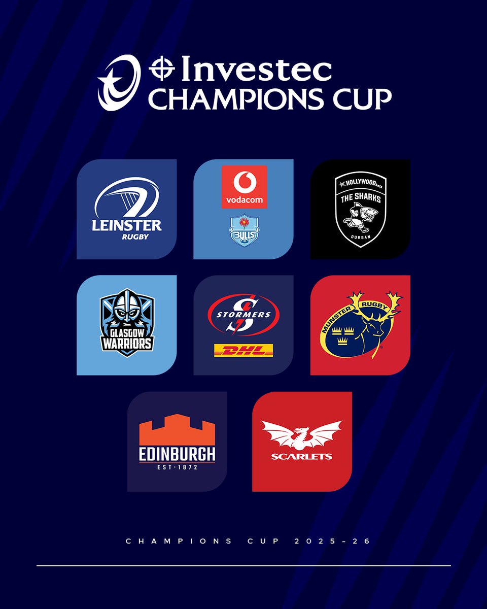 Our teams who will be chasing European glory next season ⭐️

#URC | #InvestecChampionsCup