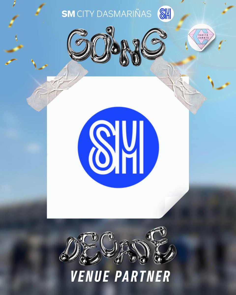 cvt_caratsph's tweet photo. A huge shoutout to our Official Venue Partner for #GoingDecade SM City DasmariΓ±as ππ₯³
See you this Saturday, May 24!
#CaviteCaratsPH #EverythingsHereAtSM #FeelGoodAtSMDasma #DASHinDasma https://t.co/bBukn7HtaG