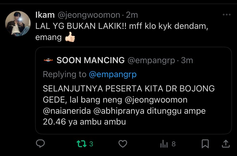 empangrp's tweet photo. hahay ayo kurangin nyawa kalian yang ga seberapa ntu https://t.co/0j9Ik0eOcH