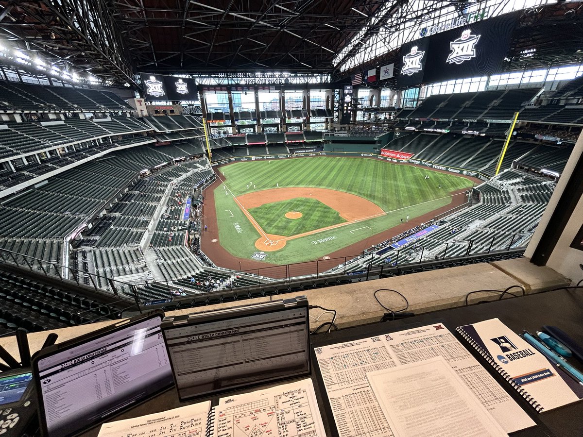 Greg Wrubell (@gregwrubell) on Twitter photo Ready to roll on the radio: minutes away from <a href="/BYUBaseball/">BYU Baseball</a> v. Arizona at the Big 12 Championship in Arlington. Ready to roll on the radio: minutes away from <a href="/BYUBaseball/">BYU Baseball</a> v. Arizona at the Big 12 Championship in Arlington.