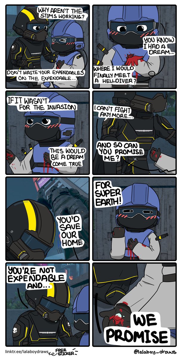 lalaboy_draws's tweet photo. Why can’t we stim the SEAF troopers?!
#helldivers #helldivers2 #Helldivers2Art #gaming https://t.co/00lrGykRb2