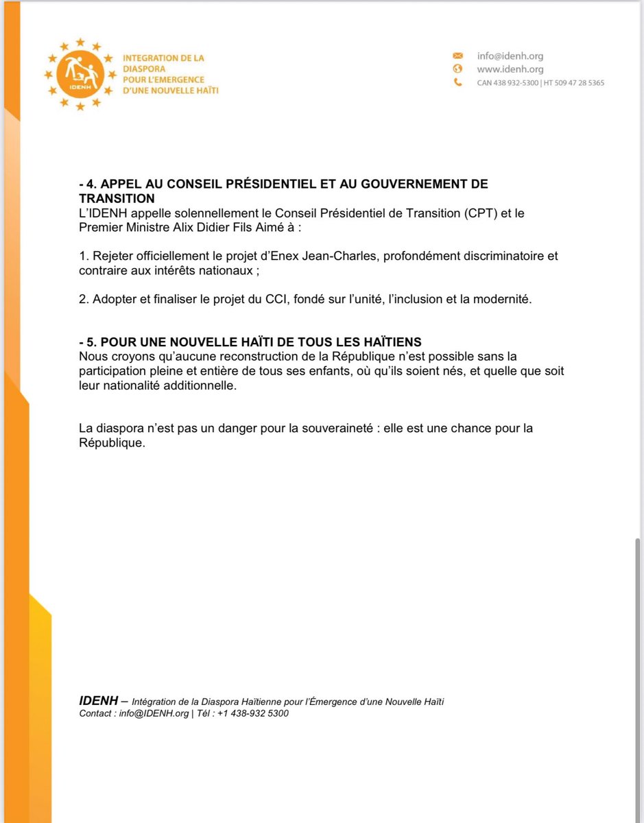 JournalLaRep's tweet photo. Communiqué de Presse
Pour diffusion immédiate

Montréal, le 22 mai 2025

NON À UNE CONSTITUTION D’EXCLUSION – OUI À UNE HAÏTI OUVERTE ET UNIE https://t.co/egNta8QevB